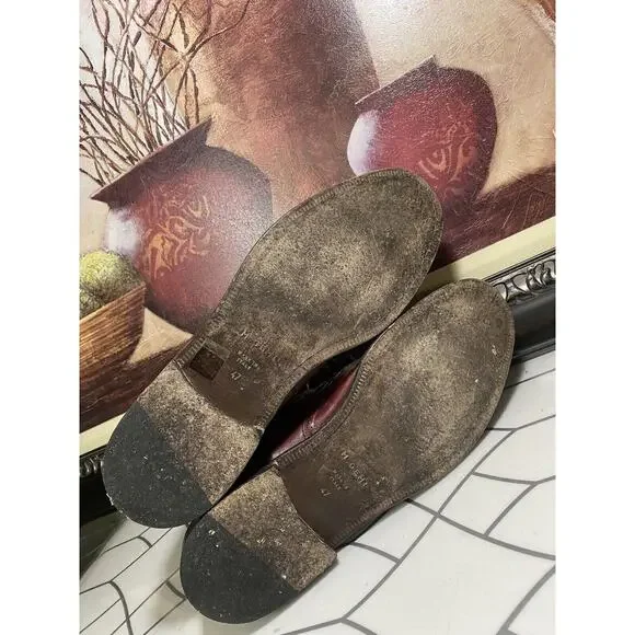 M Gemi Mens Boots Size 14 Brown Leather Cap Toe Lace Up Lug Sole EU 47 - Picture 8 of 11